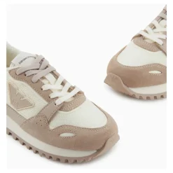 Sneakers en daim et mesh avec aigle