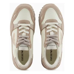 Sneakers en daim et mesh avec aigle