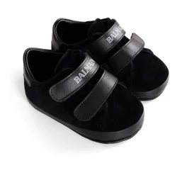 Sneakers en Velours Noir avec Logo