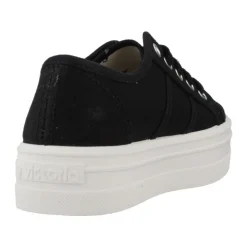 Sneakers Plateforme en Toile Blanche