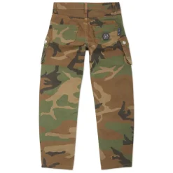 Strass Denim Cargo Trousers