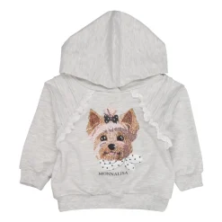Sweat à capuche avec application de strass