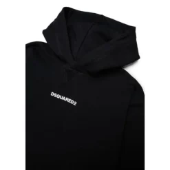 Sweat à capuche avec logo et poignets côtelés