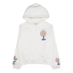 Sweat à capuche zippé fleuri