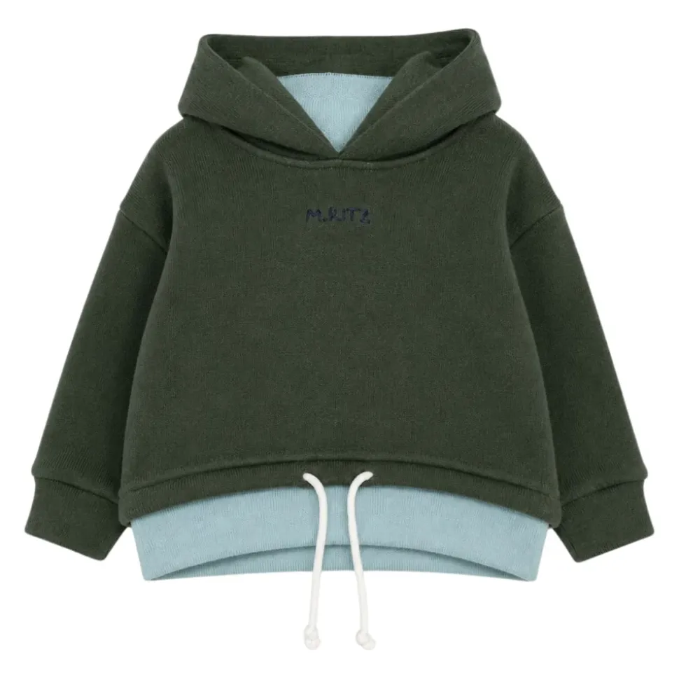 Sweatshirt à capuche avec détails contrastés