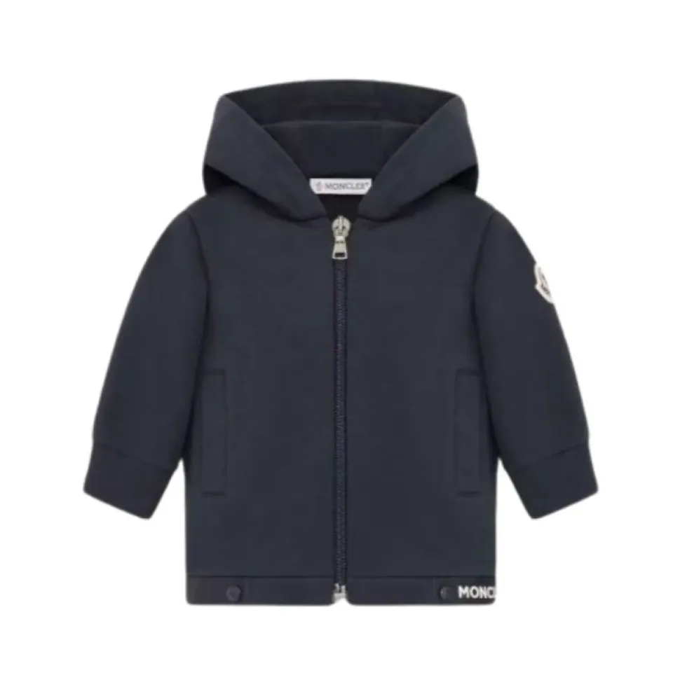 Sweatshirt à capuche zippé en jersey de coton mélangé