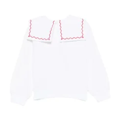 Sweatshirt à col festonné