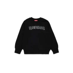 Sweatshirt à col rond avec logo et poignets élastiques