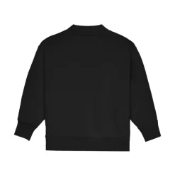 Sweatshirt à col rond avec logo sur le col brossé