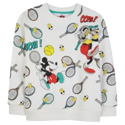 Sweat-shirt à Col Rond Imprimé Tennis Intégral