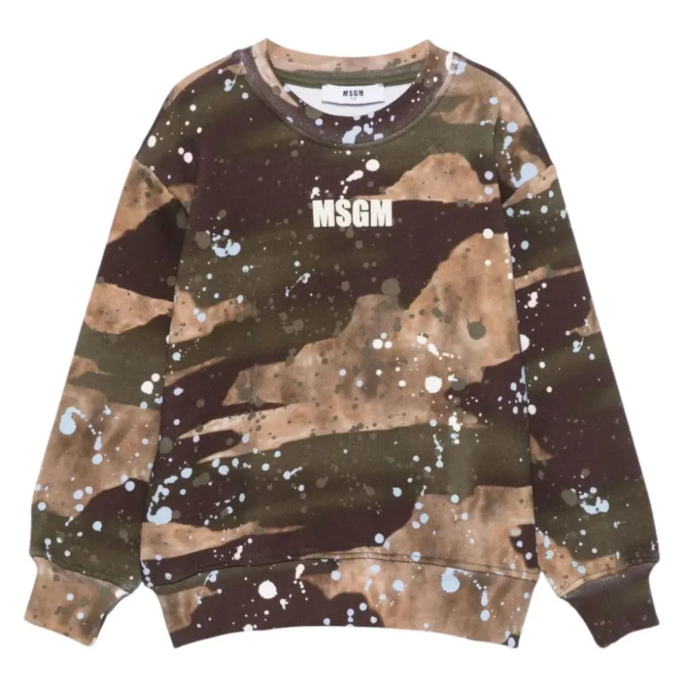 Sweatshirt à détails éclaboussures de peinture