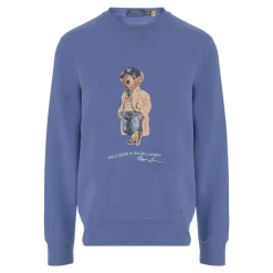Sweatshirt en mélange de coton avec imprimé Polo Bear