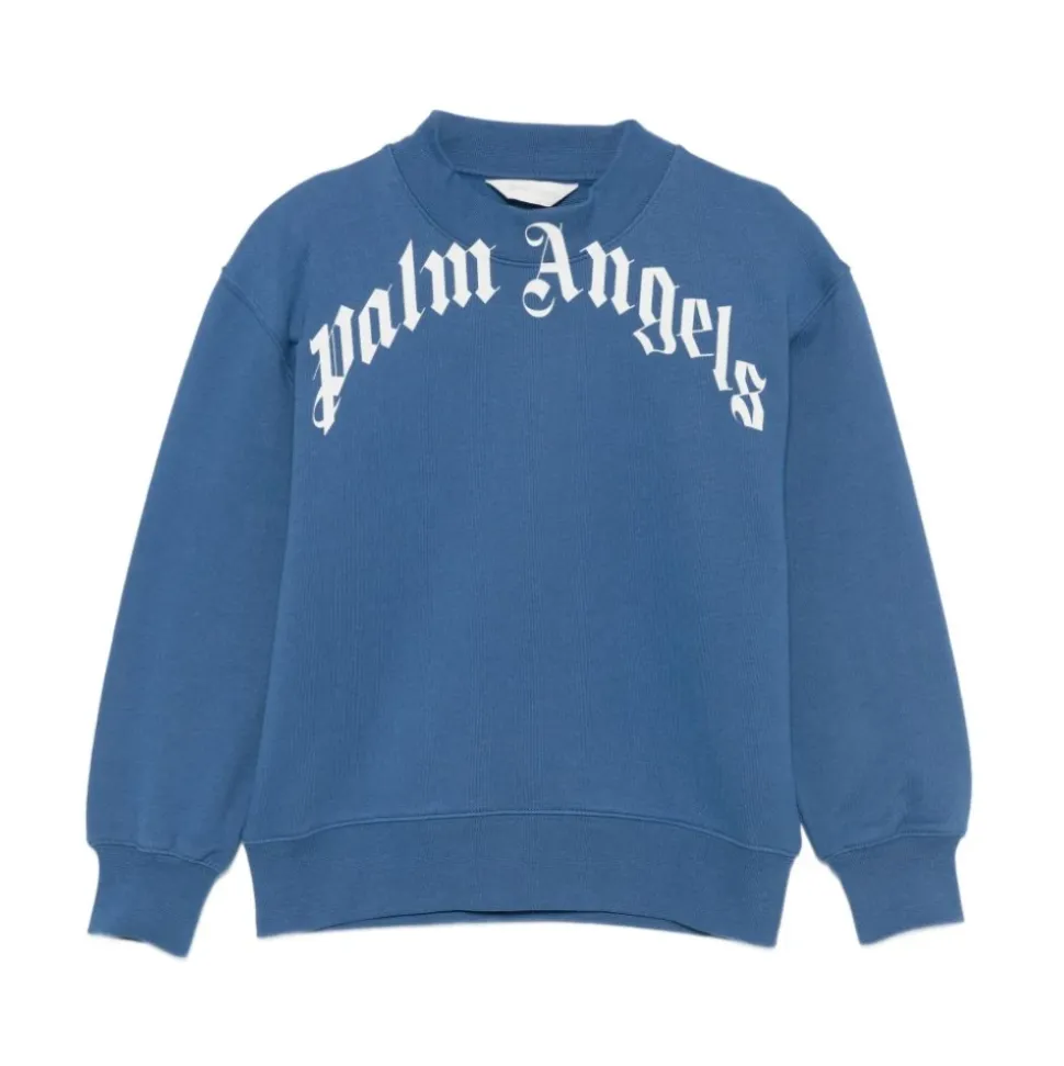 Sweatshirt à Logo Courbé