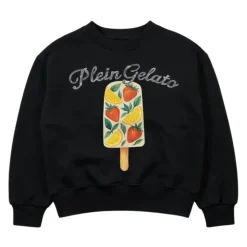 Sweatshirt à logo strass