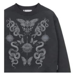 Sweatshirt à logo strass