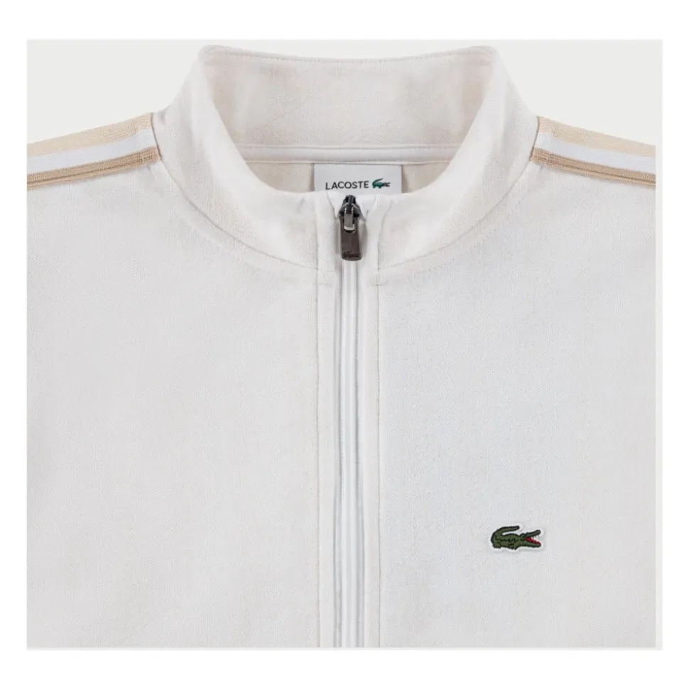 Sweat-shirt Paris à col montant et monogramme jacquard zippé