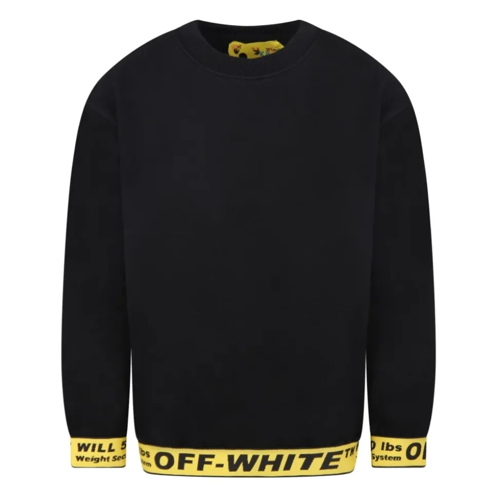 Sweat-shirt ras du cou avec bande logo
