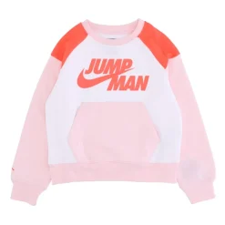 Sweat-shirt ras du cou rose avec logo Jumpman