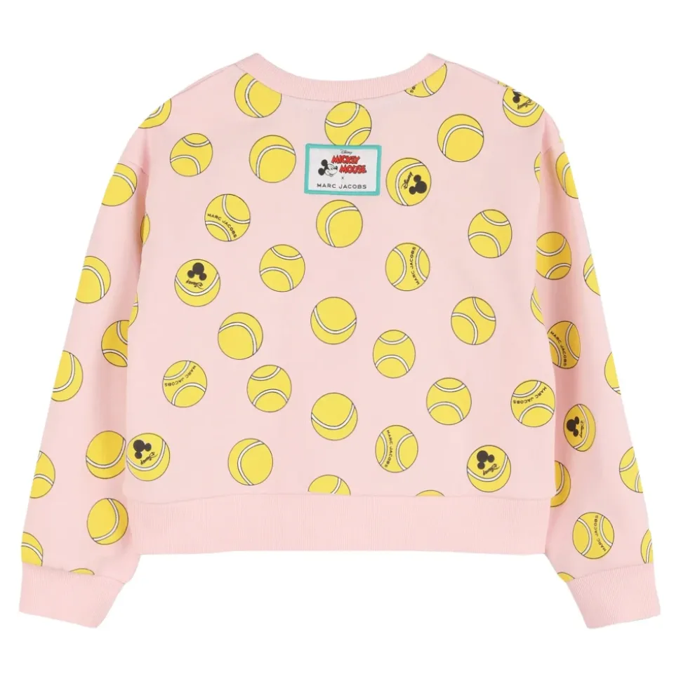Tennis Ball-Print Crewneck Sweatshirt