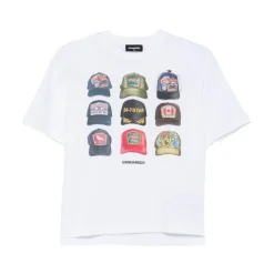 T-shirt avec imprimé casquette et logo