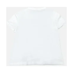 T-shirt Blanc en Coton avec Cœur à Sequins
