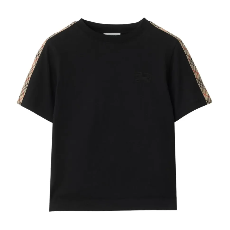 T-shirt à col rond et manches courtes avec bordure contrastante