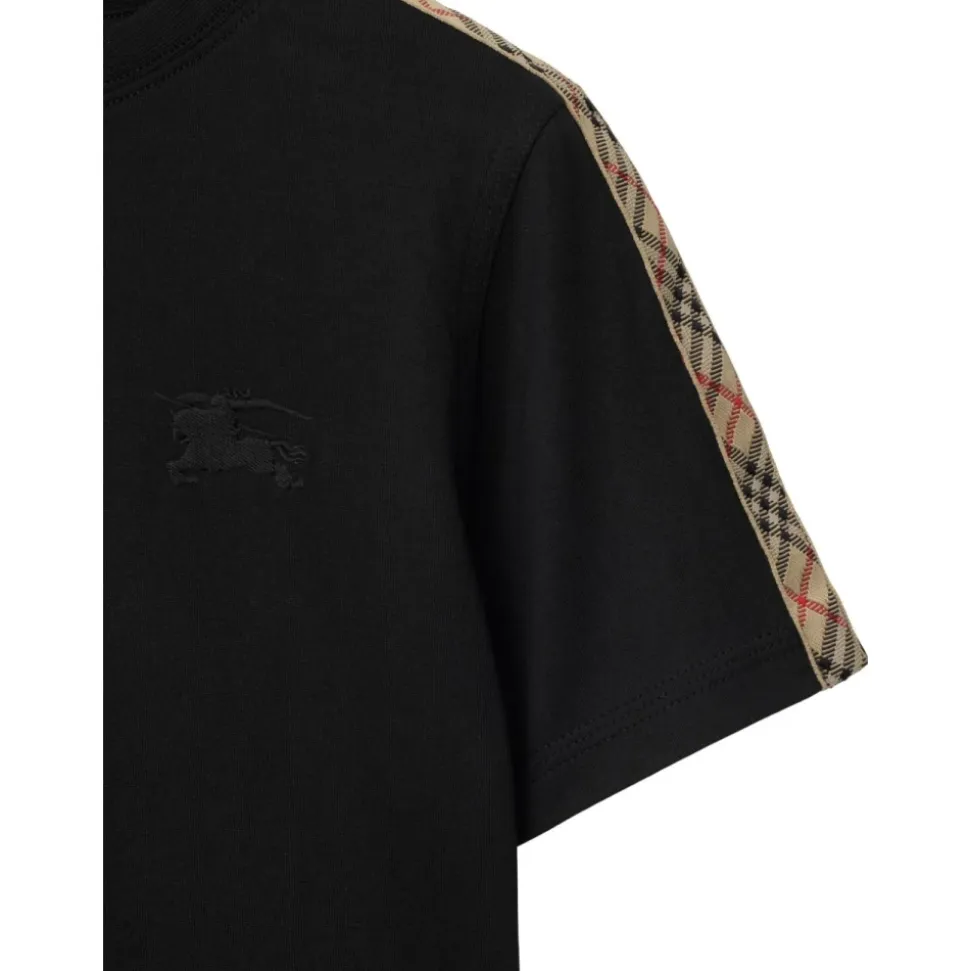 T-shirt à col rond et manches courtes avec bordure contrastante