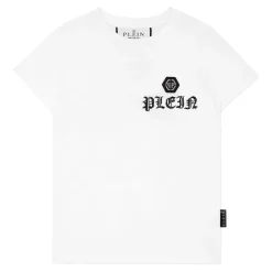 T-shirt Col Rond MC avec Cristaux Tête de Mort&Ossements