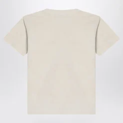 T-shirt Couleur Sable avec Logo Imprimé