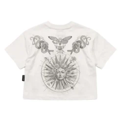 T-shirt court avec logo orné