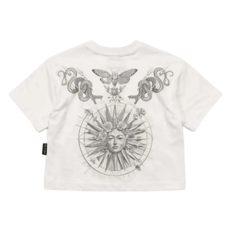T-shirt court avec logo orné