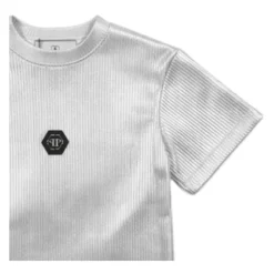 T-shirt court côtelé