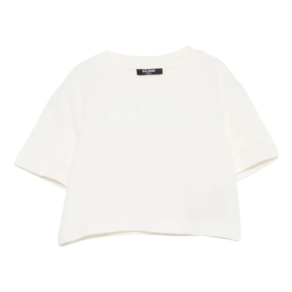 T-shirt crop Girocollo Maniche corte