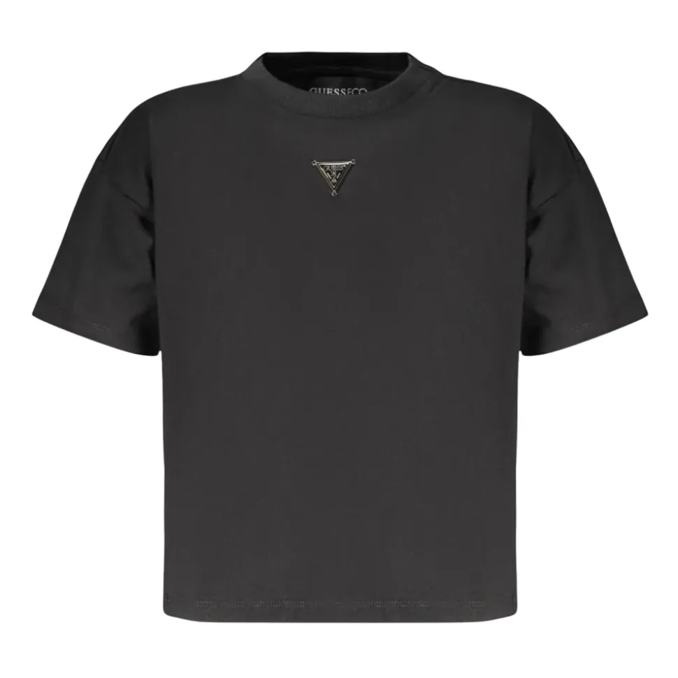 T-shirt en coton à col rond avec logo triangle