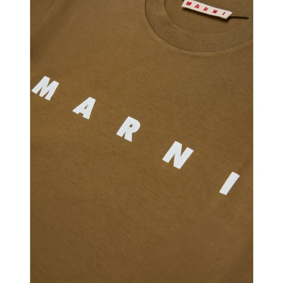 T-shirt en coton côtelé avec logo Frame