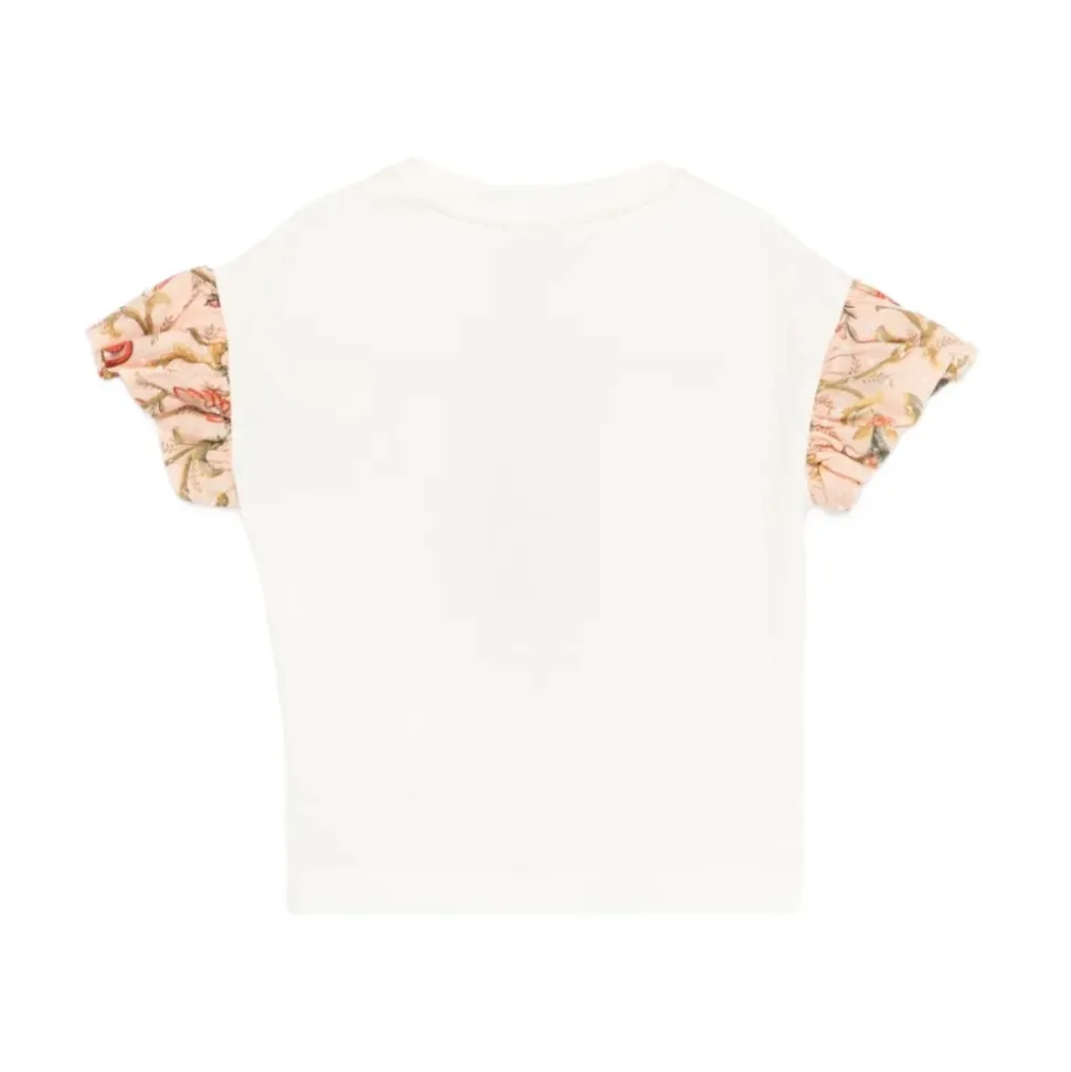 T-shirt en coton à imprimé floral