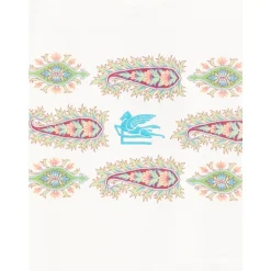 T-shirt en jersey de coton motif cachemire