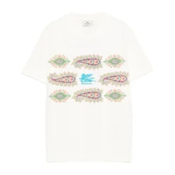T-shirt en jersey de coton motif cachemire