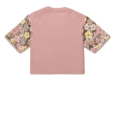 T-shirt floral orné de sequins