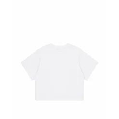 T-shirt logo strass avec ourlet asymétrique