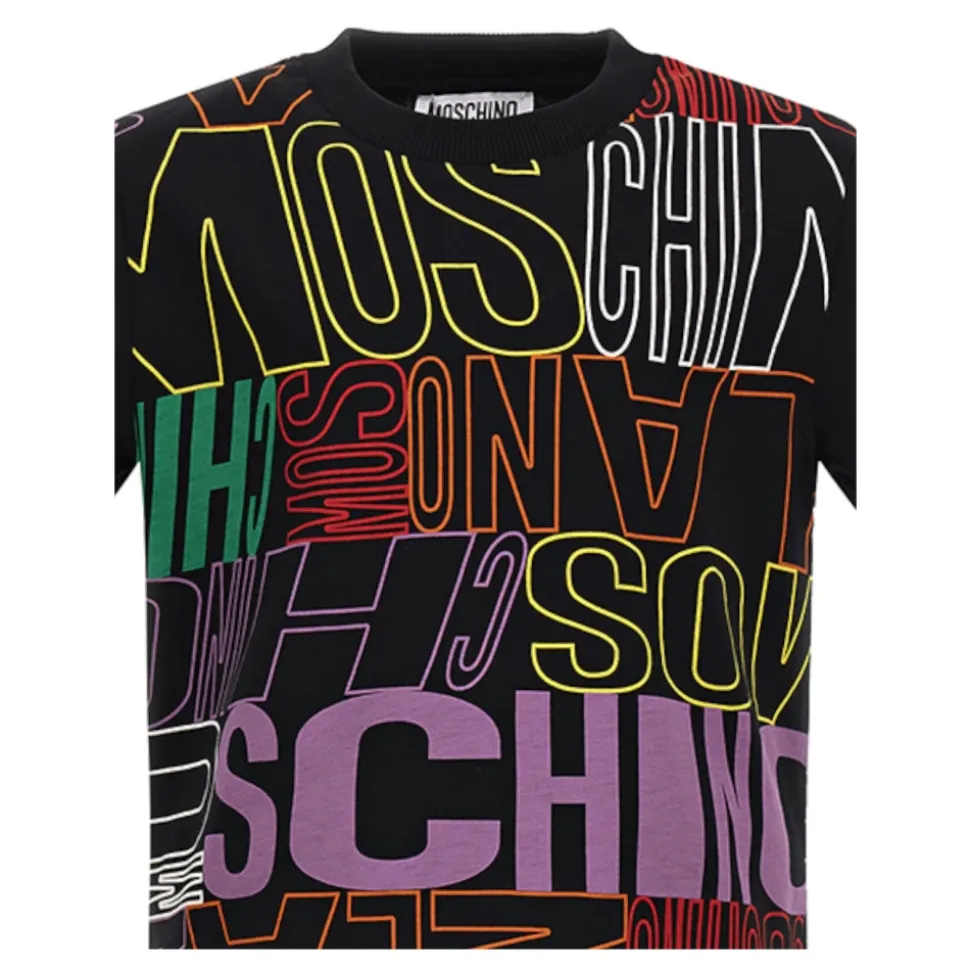 T-shirt noir à manches courtes pour enfants
