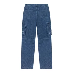 Type Logo Denim Cargo Pants