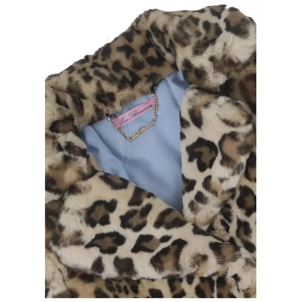 Veste animalier en fausse fourrure