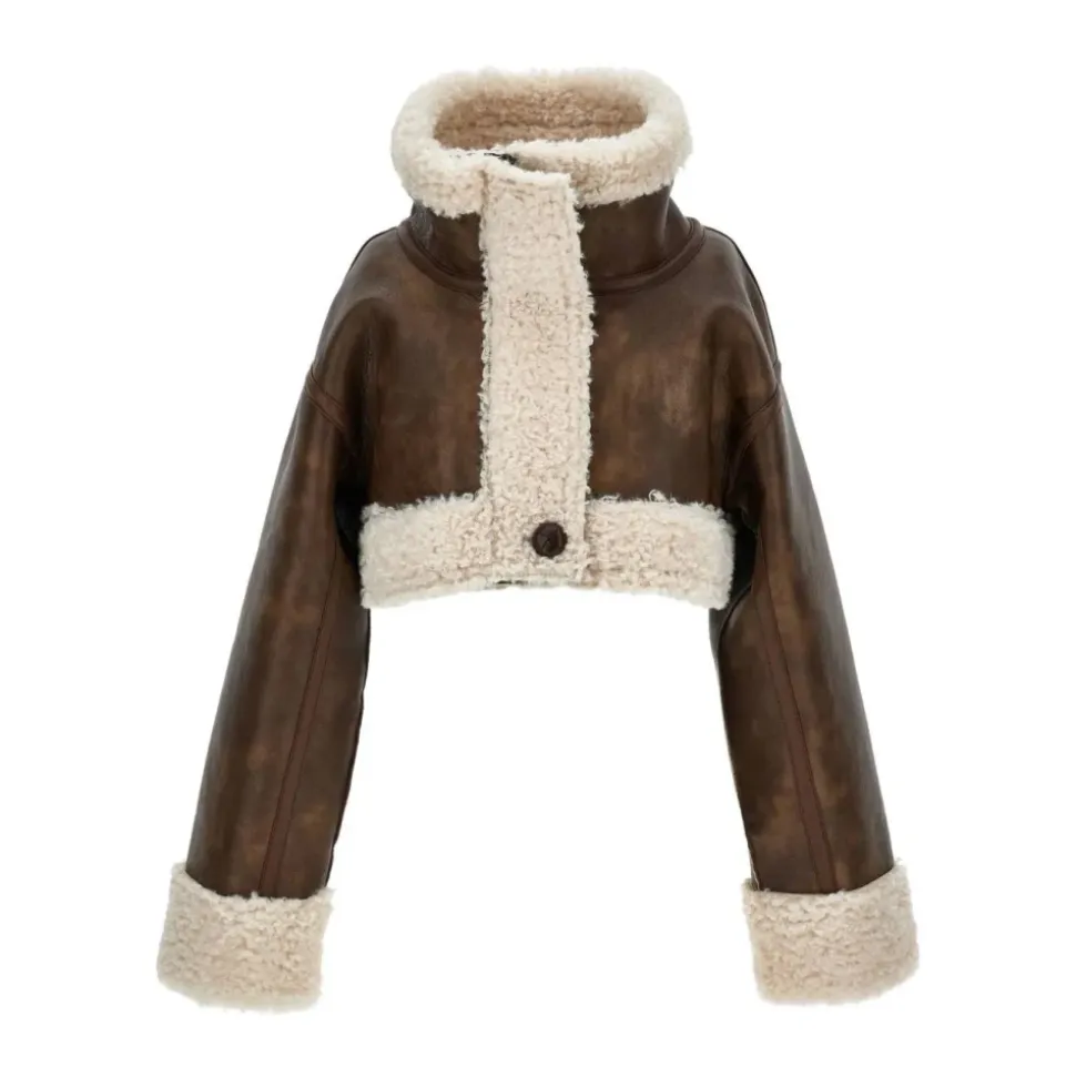 Veste avec Bordure en Shearling
