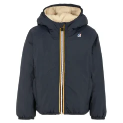 Veste Bleue Matelassée Doublée de Peau de Mouton