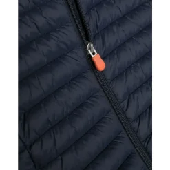 Veste Bleue Sans Manches Col Montant Rembourrée