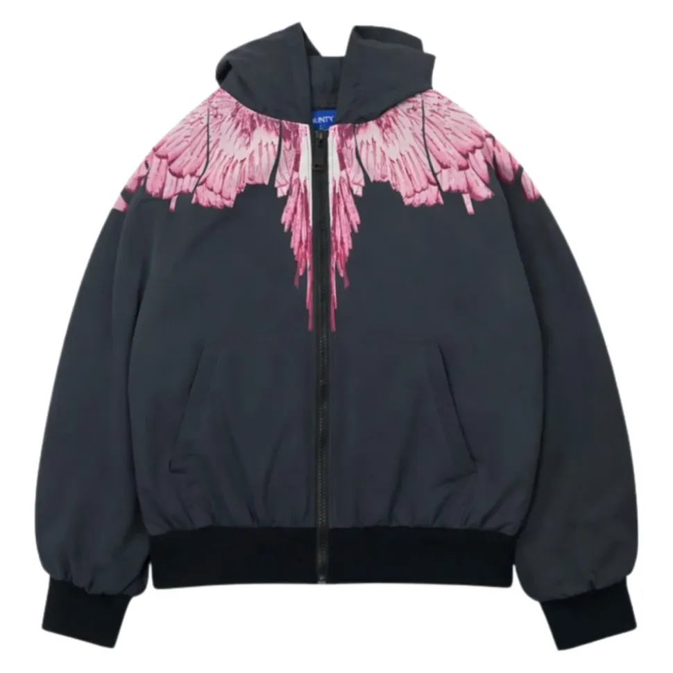 Veste à capuche avec imprimé contrastant