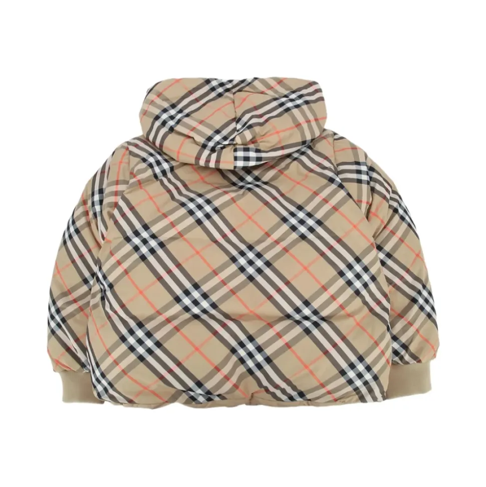Veste à Capuche à Carreaux avec Fermeture Éclair