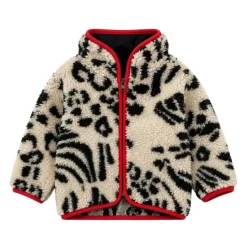 Veste à capuche effet sherpa