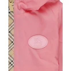 Veste à capuche en nylon à bande à carreaux
